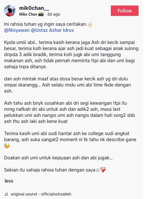 anak Ustaz Azhar Idrus